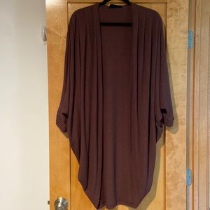 Slouchy maroon cardigan